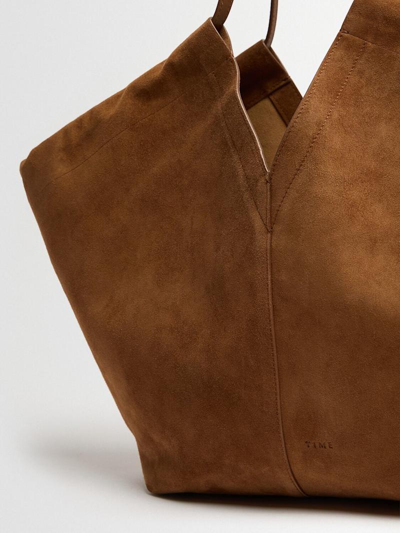 Soft Suede Calf Leather Large Capacity Tote Shoulder Bag